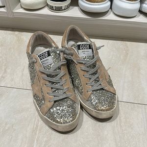Golden Goose Superstar suede glitter